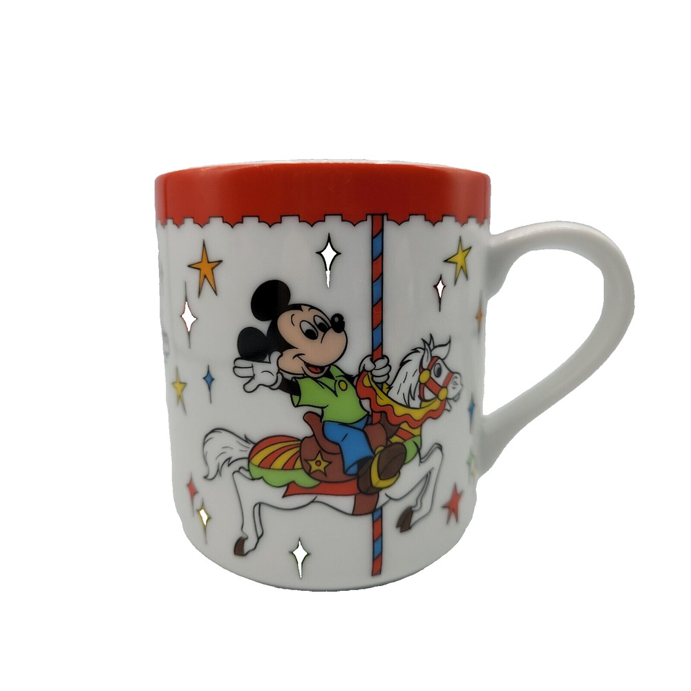 Walt Disney World/Disneyland 8 oz. Ceramic Carousel Mug-Mickey, Minnie, Donald